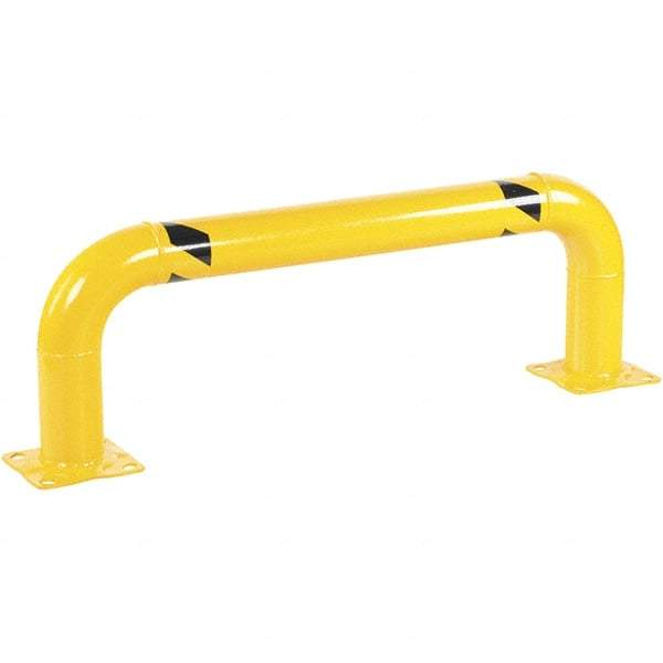 Vestil - 48" Long x 16" High, Steel Rack Guard - Low Profile, 4-1/2" Pipe - Industrial Tool & Supply