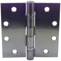 Stanley - 4-1/2" Long x 4-1/2" Wide Steel Full Surface Commercial Hinge - Industrial Tool & Supply