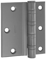 Stanley - 4-1/2" Long x 4-1/2" Wide Steel Full Surface Commercial Hinge - Industrial Tool & Supply