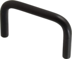 Electro Hardware - Round Handle - Black Coated, Aluminum, 2" Center to Center - Industrial Tool & Supply