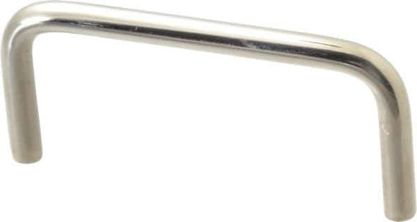 Electro Hardware - Round Handle - Nickel Plated, Brass, 3" Center to Center - Industrial Tool & Supply