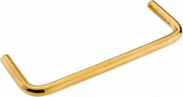 Electro Hardware - Round Handle - Plain, Brass, 4" Center to Center - Industrial Tool & Supply