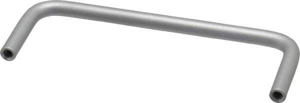 Electro Hardware - Round Handle - Plain, Aluminum, 4" Center to Center - Industrial Tool & Supply