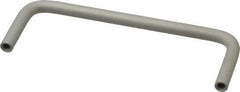 Electro Hardware - Round Handle - Clear Finish, Aluminum, 4" Center to Center - Industrial Tool & Supply