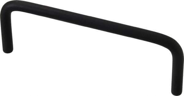 Electro Hardware - Round Handle - Black Coated, Aluminum, 4" Center to Center - Industrial Tool & Supply