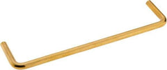 Electro Hardware - Round Handle - Plain, Brass, 6" Center to Center - Industrial Tool & Supply