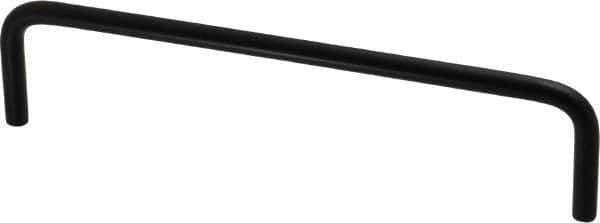 Electro Hardware - Round Handle - Black Coated, Aluminum, 6" Center to Center - Industrial Tool & Supply