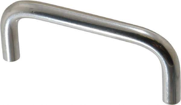 Electro Hardware - 8-32 Internal Thread, 5/16" Handle Diam, Plain Stainless Steel Drawer Pull - 3" Center to Center - Industrial Tool & Supply