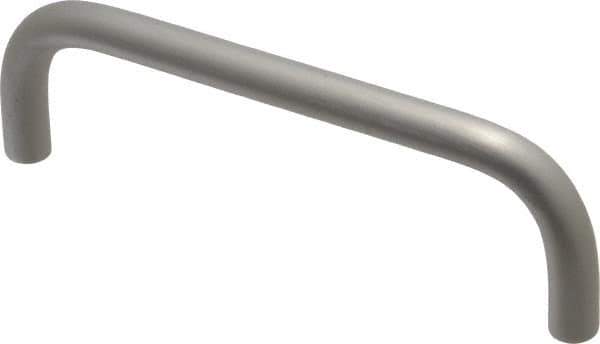 Electro Hardware - 8-32 Internal Thread, 5/16" Handle Diam, Clear Anodized Aluminum Drawer Pull - 4" Center to Center - Industrial Tool & Supply