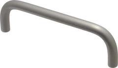 Electro Hardware - 8-32 Internal Thread, 5/16" Handle Diam, Clear Anodized Aluminum Drawer Pull - 4" Center to Center - Industrial Tool & Supply