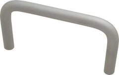 Electro Hardware - Round Handle - Clear Finish, Aluminum, 5" Center to Center - Industrial Tool & Supply