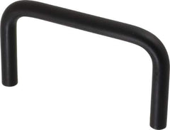 Electro Hardware - Round Handle - Black Coated, Aluminum, 5" Center to Center - Industrial Tool & Supply