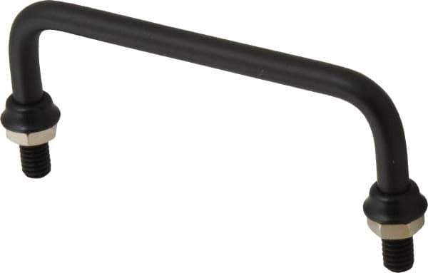 Electro Hardware - Round Handle - Black Coated, Aluminum, 4-1/4" Center to Center - Industrial Tool & Supply