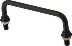 Electro Hardware - Round Handle - Black Coated, Aluminum, 4-1/4" Center to Center - Industrial Tool & Supply