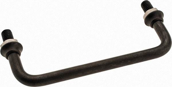 Electro Hardware - Round Handle - Black Coated, Stainless Steel, 4-1/4" Center to Center - Industrial Tool & Supply