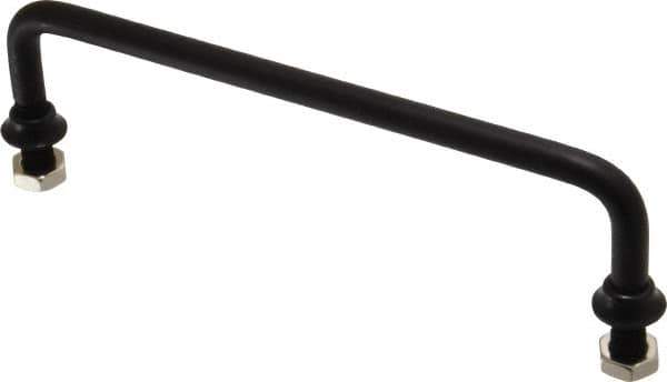 Electro Hardware - Round Handle - Black Coated, Aluminum, 6" Center to Center - Industrial Tool & Supply