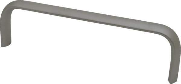 Electro Hardware - 1-3/4" High Oval Handle - Plain, Aluminum, 6" Center to Center - Industrial Tool & Supply