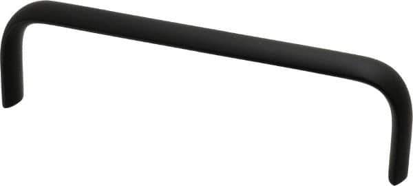 Electro Hardware - 1-3/4" High Oval Handle - Brush Black Anodized, Aluminum, 6" Center to Center - Industrial Tool & Supply