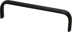 Electro Hardware - 1-3/4" High Oval Handle - Brush Black Anodized, Aluminum, 6" Center to Center - Industrial Tool & Supply