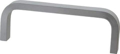Electro Hardware - 1-1/2" High Rectangular Handle - Clear Finish, Aluminum, 4" Center to Center - Industrial Tool & Supply