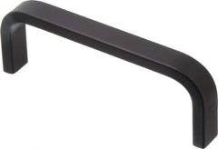 Electro Hardware - 1-1/2" High Rectangular Handle - Black Coated, Aluminum, 4" Center to Center - Industrial Tool & Supply