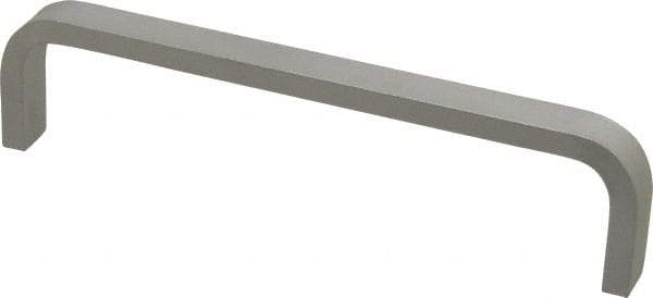 Electro Hardware - 1-1/2" High Rectangular Handle - Plain, Aluminum, 6" Center to Center - Industrial Tool & Supply