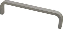 Electro Hardware - 1-1/2" High Rectangular Handle - Plain, Aluminum, 6" Center to Center - Industrial Tool & Supply