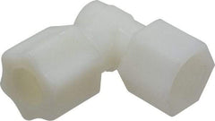 Made in USA - 1/2" Tube OD, Nylon Plastic Compression Tube Female Elbow - 1/2 NPT Pipe, 220°F Max, Plastic Grip - Industrial Tool & Supply