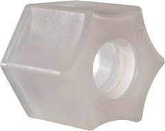 Made in USA - 3/8" Tube OD, Kynar Plastic Compression Tube Compression Nut - 275°F Max, Plastic Grip - Industrial Tool & Supply