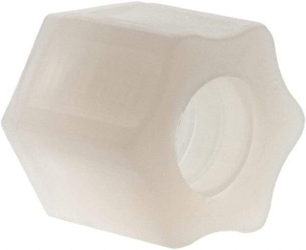Made in USA - 1/2" Tube OD, Kynar Plastic Compression Tube Compression Nut - 275°F Max, Plastic Grip - Industrial Tool & Supply