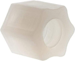 Made in USA - 1/2" Tube OD, Kynar Plastic Compression Tube Compression Nut - 275°F Max, Plastic Grip - Industrial Tool & Supply
