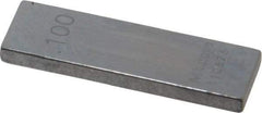 Mitutoyo - 0.1" Rectangular Steel Gage Block - Accuracy Grade AS-1, Includes Certificate of Inspection - Industrial Tool & Supply