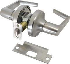 Yale - Grade 2 Passage Lever Lockset - 2-3/4" Back Set, 6 Pin Para Keyway Cylinder, US26D/Satin Chrome Plated Finish - Industrial Tool & Supply
