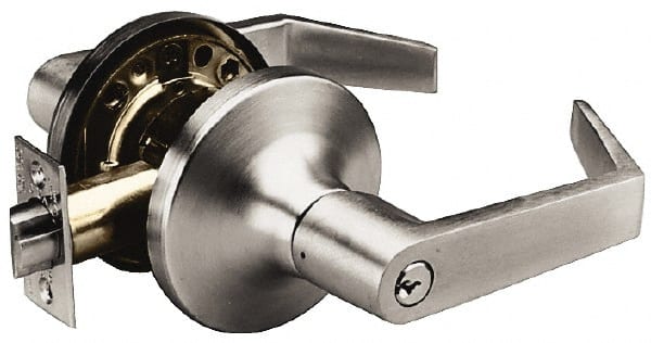 Yale - Storeroom Lever Lockset for 1-3/8 to 1-3/4" Thick Doors - Industrial Tool & Supply