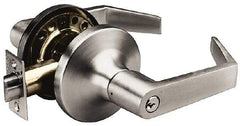 Yale - Grade 2 Classroom Lever Lockset - 2-3/4" Back Set, 6 Pin Para Keyway Cylinder, US26D/Satin Chrome Plated Finish - Industrial Tool & Supply