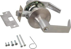 Yale - Grade 1 Storeroom Lever Lockset - 2-3/4" Back Set, 6 Pin Para Keyway Cylinder, US26D/Satin Chrome Plated Finish - Industrial Tool & Supply