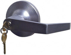 Yale - Fire Rated, Passage Lever Lock with 3-1/2" Rose - Chrome (26D) Finish, Grade 1 - Industrial Tool & Supply