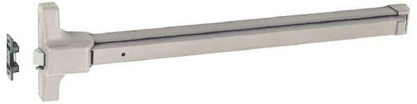 Yale - 36" Long Panic Rated, Series 2100 Flatbar - Sprayed Aluminum, Grade 1 - Industrial Tool & Supply