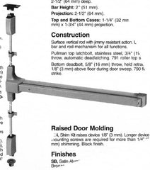 Yale - Flatbars Hand: RHR Rating: Panic Rated - Industrial Tool & Supply