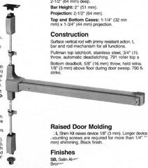 Yale - Flatbars Hand: RHR Rating: Fire Rated - Industrial Tool & Supply