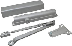 Norton Door Closers - Push & Pull Side Mount, Multi Size Closer Power Operated Damper - Aluminum Finish - Industrial Tool & Supply