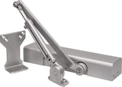 Norton Door Closers - Push & Pull Side Mount, Multi Size Closer Power Operated Damper - Aluminum Finish - Industrial Tool & Supply
