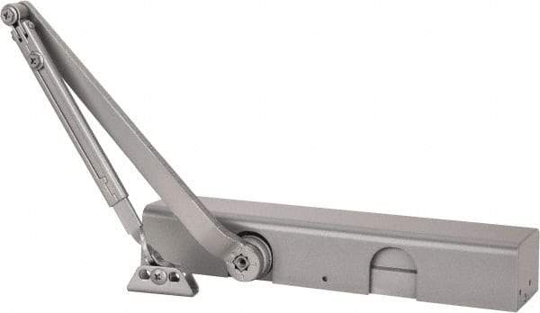 Norton Door Closers - Push & Pull Side Mount, Multi Size Closer Power Operated Damper - Aluminum Finish - Industrial Tool & Supply