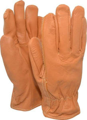 PIP - Size 2XL (11) Grain Goatskin General Protection Work Gloves - For Work & Driver, Uncoated, Slip-On Cuff, Full Fingered, Tan, Paired - Industrial Tool & Supply