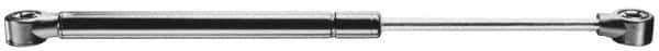 Value Collection - 0.24" Rod Diam, 0.59" Tube Diam, 100 Lb Capacity, Fixed Force Gas Spring - 17.19" Extended Length, 6.18" Stroke Length, Plastic Ball Socket, Black Nitride Piston - Industrial Tool & Supply