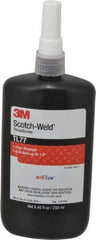 3M - 250 mL, Red, High Strength Liquid Threadlocker - Series TL77, 24 hr Full Cure Time, Hand Tool, Heat Removal - Industrial Tool & Supply