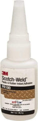 3M - 1 oz Bottle Clear Instant Adhesive - Series PR100, 10 to 30 sec Working Time, 24 hr Full Cure Time, Bonds to Cardboard, Ceramic, Fabric, Fiberglass, Foam, Glass, Leather, Metal, Paper, Plastic, Rubber, Vinyl & Wood - Industrial Tool & Supply