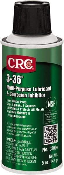 CRC - 6 oz Aerosol Can Lubricant - Clear Blue-Green, -50°F to 250°F, Food Grade - Industrial Tool & Supply