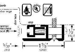 Pemko - 72" Long x 1-3/4" Wide, Adjustable Head & Jamb Weatherstripping - Clear Anodized Aluminum Finish - Industrial Tool & Supply