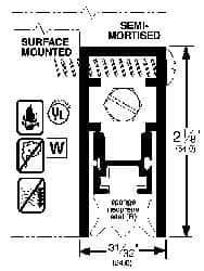 Pemko - Heavy Duty Automatic Door Bottom Sweep - Sponge Neoprene, 2-1/8" High, Dark Bronze Anodized Aluminum Coated - Industrial Tool & Supply